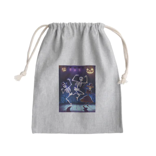 ハロウィンスケルトンダンス01 Mini Drawstring Bag