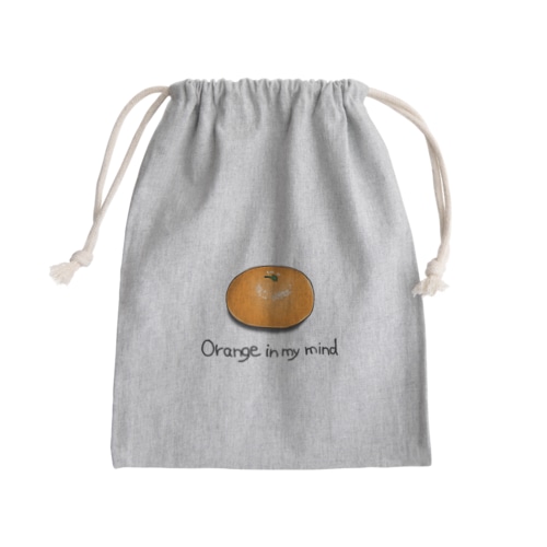 入れる、みかん。 Mini Drawstring Bag