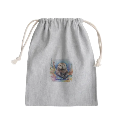 ラッコの日常 Mini Drawstring Bag