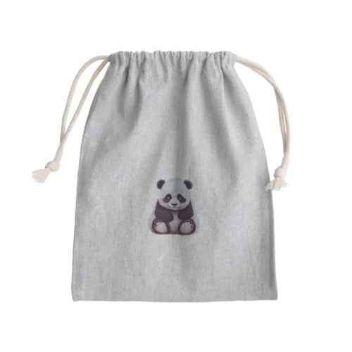 太々しいパンダ Mini Drawstring Bag