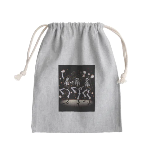 ハロウィンスケルトンダンス02 Mini Drawstring Bag