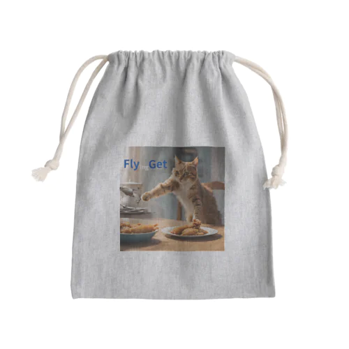 AI ねこめしどき Mini Drawstring Bag