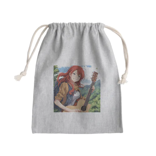 青木茜（あおき あかね） Mini Drawstring Bag