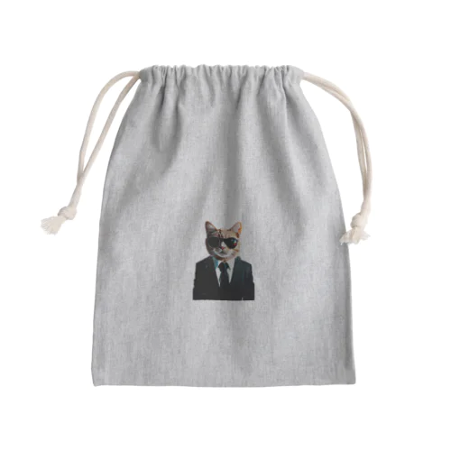 サングラスを掛けた猫 Mini Drawstring Bag