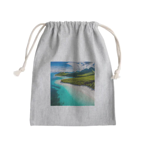 空からの楽園、透明な海グッズ Mini Drawstring Bag