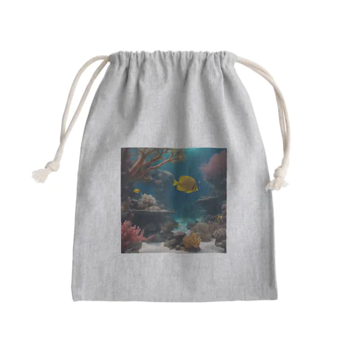 魚の楽園、海底の宝グッズ Mini Drawstring Bag