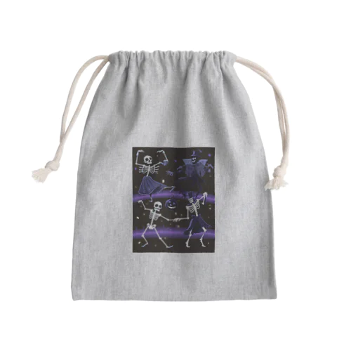 ハロウィンスケルトンダンス04 Mini Drawstring Bag