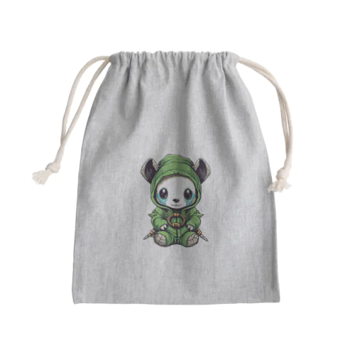 冒険者パンダ Mini Drawstring Bag