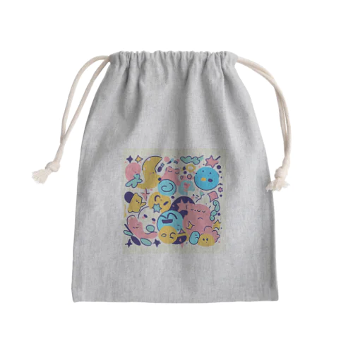 ゆるっとかわいい星 Mini Drawstring Bag