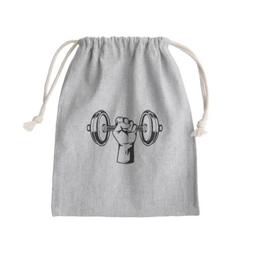 筋トレ中 Mini Drawstring Bag