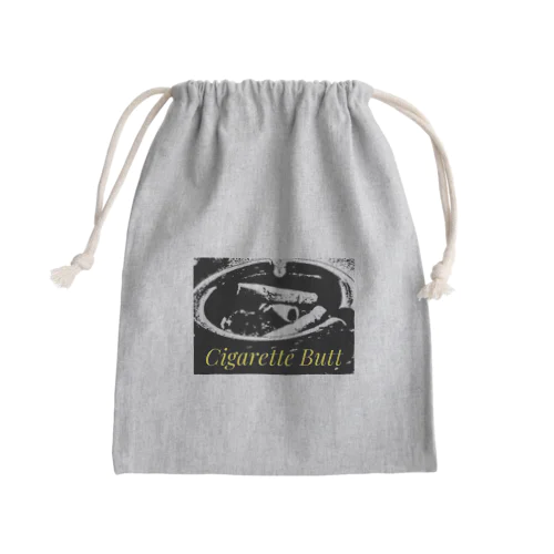 Cigarette Butt Mini Drawstring Bag