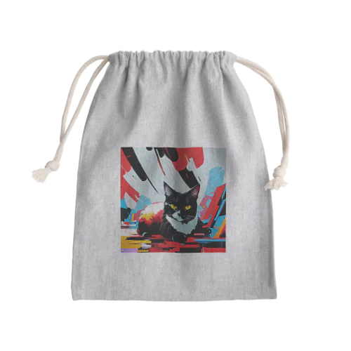 シックなcat Mini Drawstring Bag