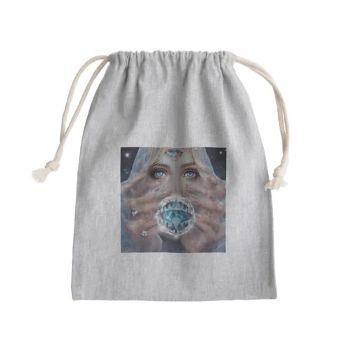 ダイヤモンド女性と神秘 Mini Drawstring Bag