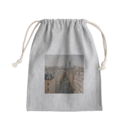 綺麗なビル街のアイテムグッズ Mini Drawstring Bag