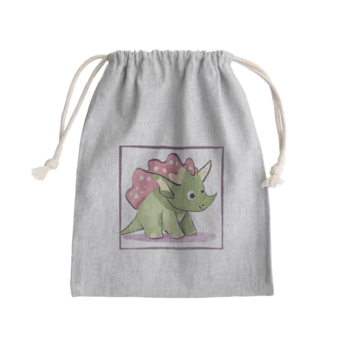 トリケラトプスくん Mini Drawstring Bag