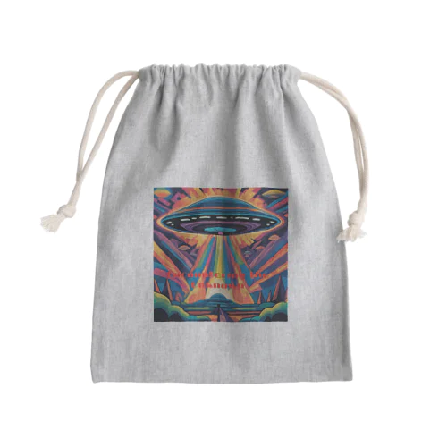 サイケデリック　UFO Encountering the Unknown Mini Drawstring Bag