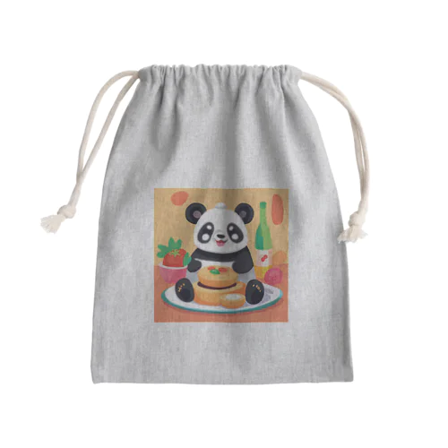 食いしん坊パンダ Mini Drawstring Bag