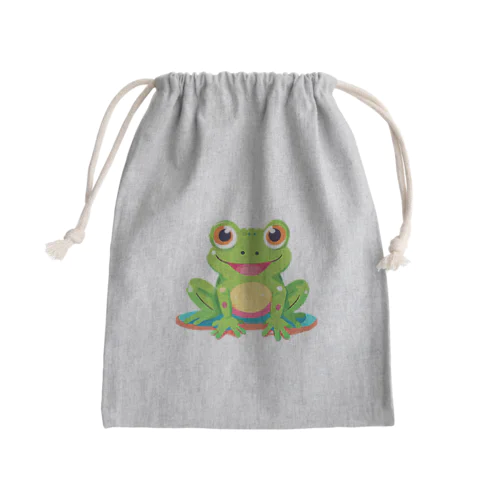 かわいいカエル Mini Drawstring Bag