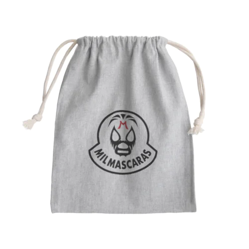 MIL MASCARAS-ミル・マスカラス ワッペン型ロゴ Mini Drawstring Bag