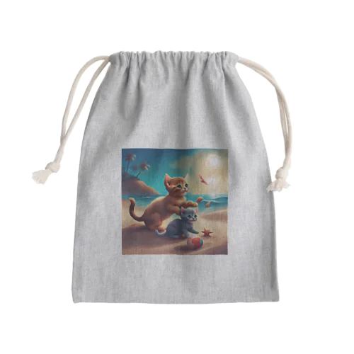 ネコビーチ Mini Drawstring Bag