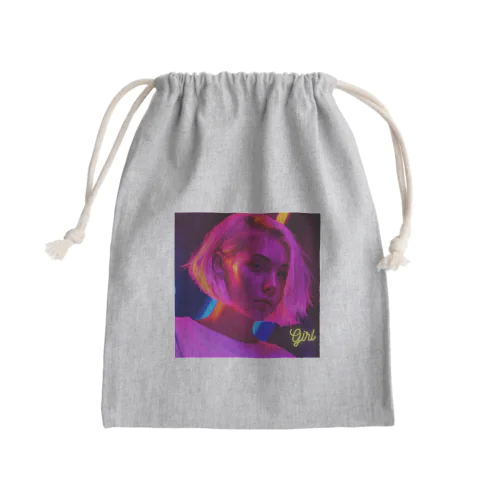 girl  Mini Drawstring Bag