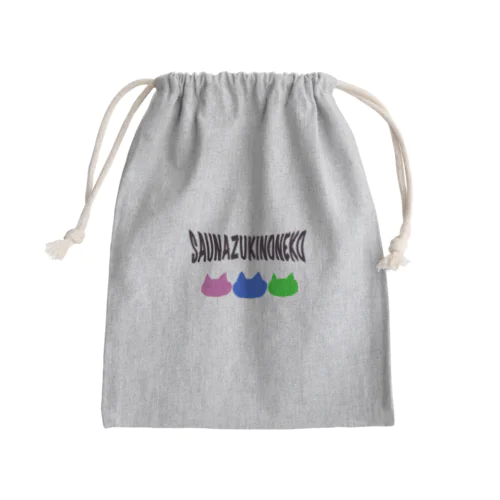 サウナ好きのねこ Mini Drawstring Bag