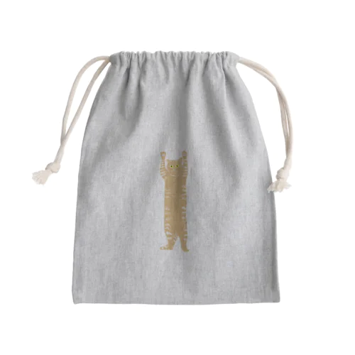 バンザイ猫　クリア Mini Drawstring Bag