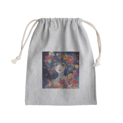 Flower Girl Mini Drawstring Bag