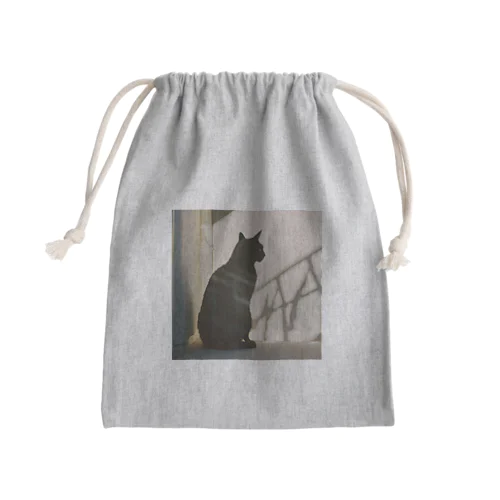 影シルエット　猫 Mini Drawstring Bag