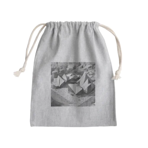 有名な観光スポットイメージ画像：メルボルンのフェデレーションスクエア（オーストラリア、メルボルン） Mini Drawstring Bag