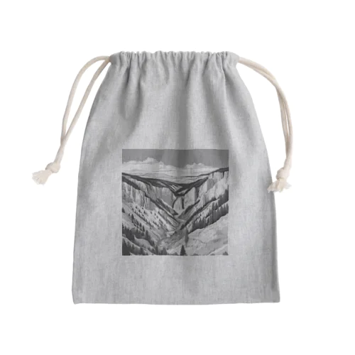 有名な観光スポットイメージ画像：イエローストーン国立公園（アメリカ、ワイオミング州） Mini Drawstring Bag