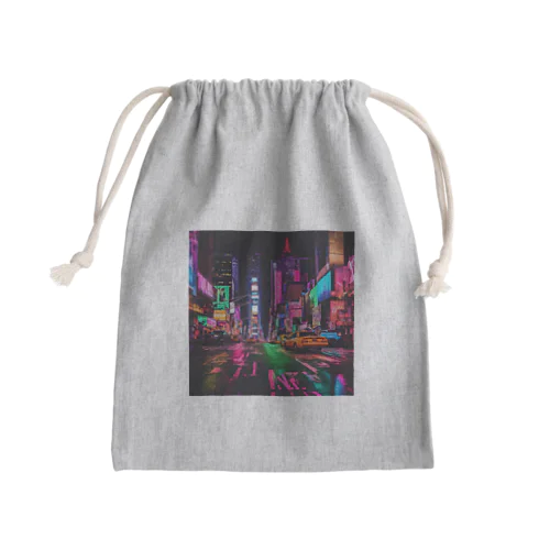 ネオン 夜景 Mini Drawstring Bag