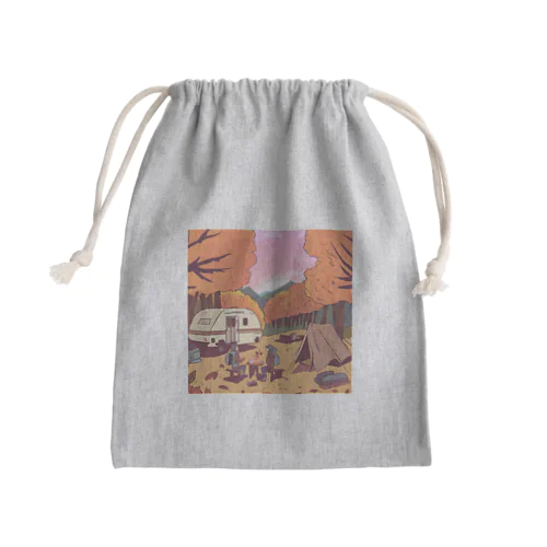 秋のキャンプに Mini Drawstring Bag