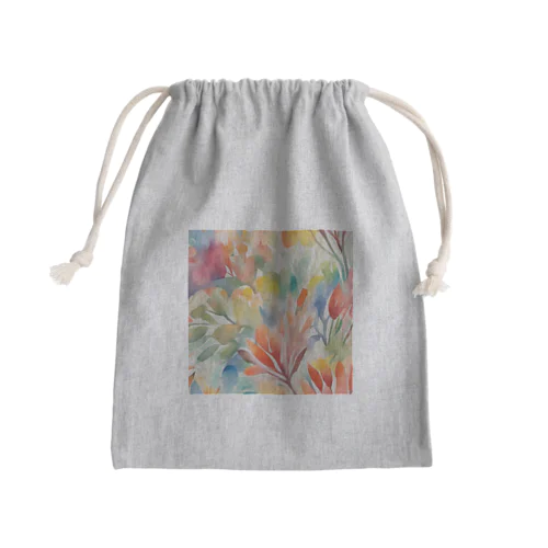 フラワー Mini Drawstring Bag