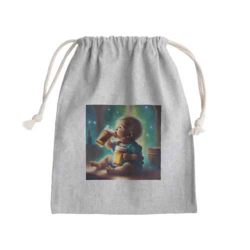 Baby beer Mini Drawstring Bag