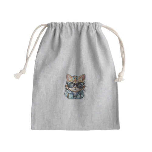 サングラス猫2 Mini Drawstring Bag