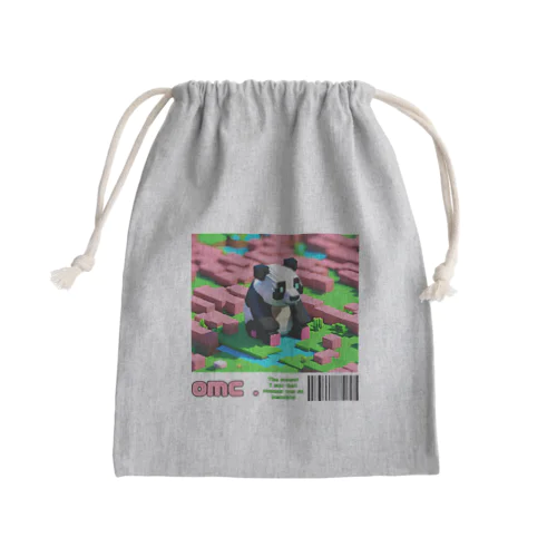 ３Dパンダさん Mini Drawstring Bag