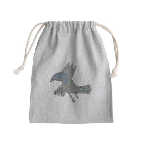 鳥 Mini Drawstring Bag
