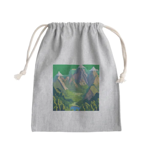 山岳地帯 Mini Drawstring Bag