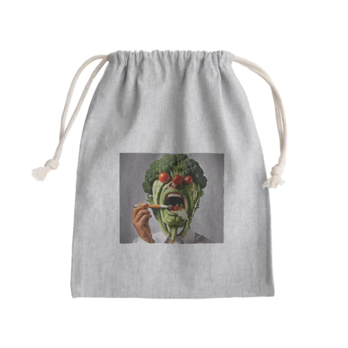 ベジタリアン Mini Drawstring Bag