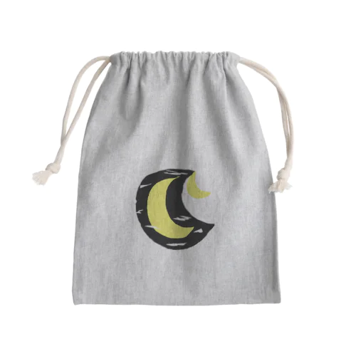 月。ときどきMOON。 Mini Drawstring Bag