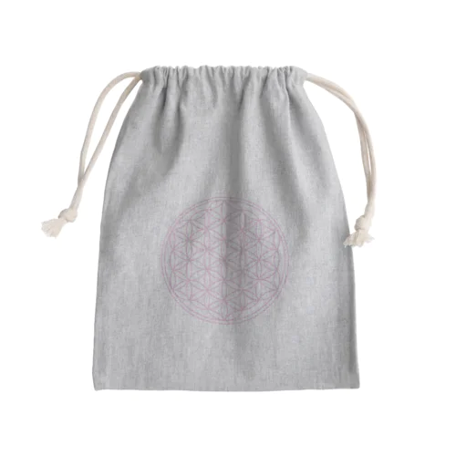 フラワーオブライフ（ピンク） Mini Drawstring Bag