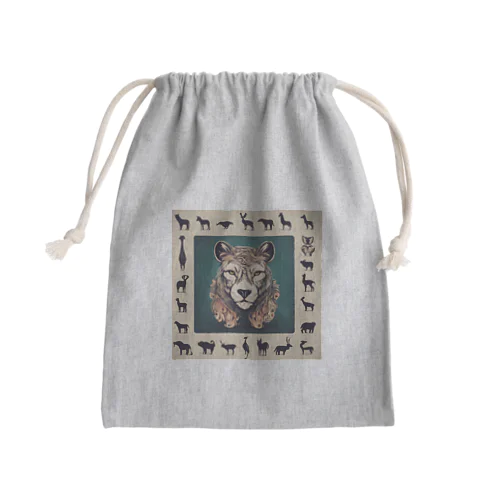 百獣の王 Mini Drawstring Bag