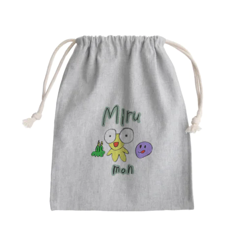 みるもんず Mini Drawstring Bag