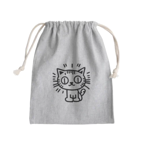 キーヘリ風キャット Mini Drawstring Bag