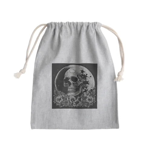 ドクロ(モノトーン) Mini Drawstring Bag