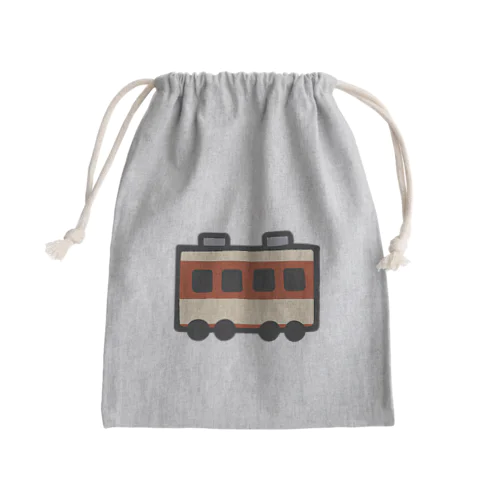 昔の電車：えんじ＆クリーム Mini Drawstring Bag