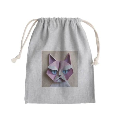 折り紙アニマル・ワシ猫ですねん！ Mini Drawstring Bag