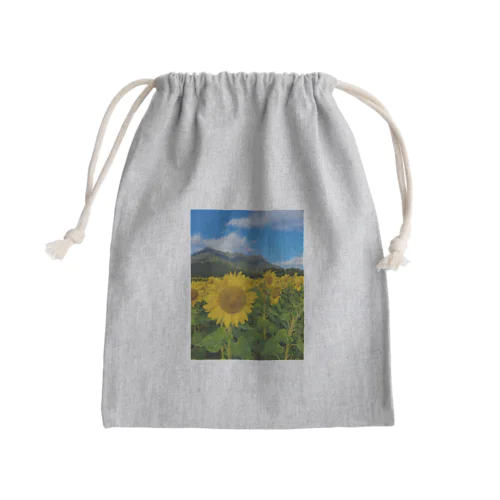 屋久島のひまわりと空と山 Mini Drawstring Bag