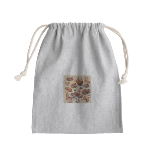 食べたい物 Mini Drawstring Bag